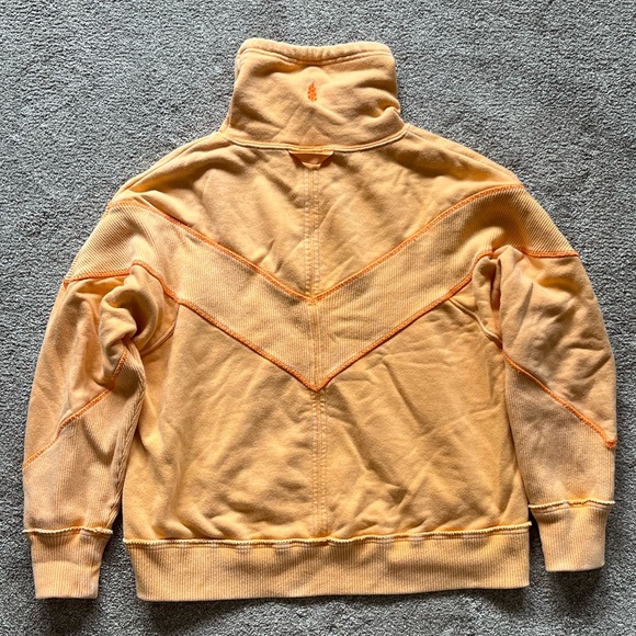 Free People Movement Orange Cowl Neck Sweatshirt Size XS/S - Picture 2 of 3